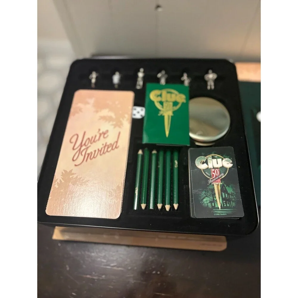 1998 Clue 50th Anniversary Edition Tin Parker Brothers Hasbro Complete Game